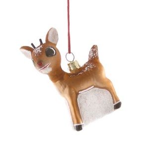 Classic Rudolph Glass Ornament by Cody Foster nostalgia for your Christmas Tree!